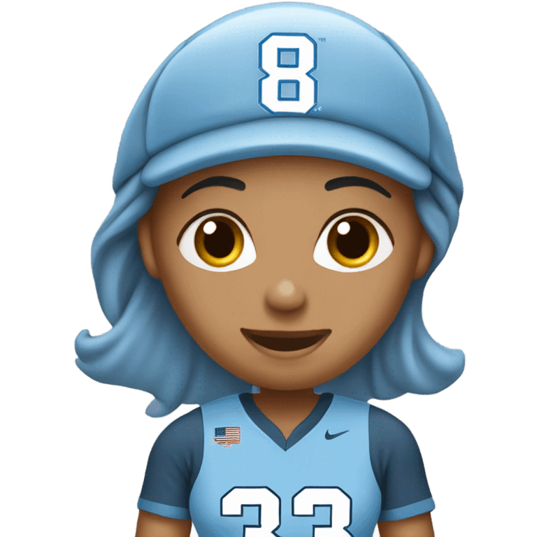 Wife wear UNC Basketball Jersey emoji