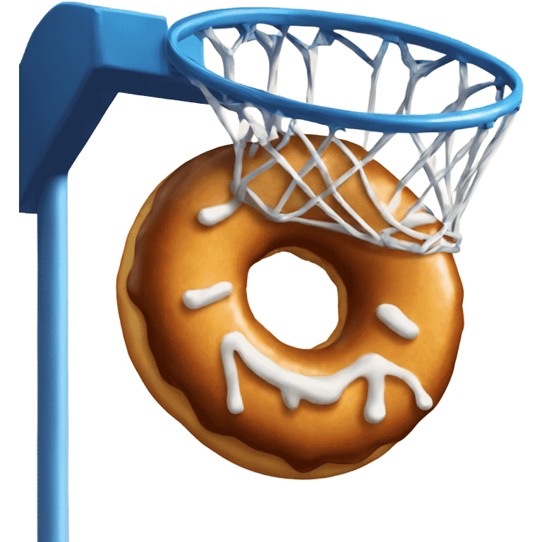 Donut in basketball hoop emoji