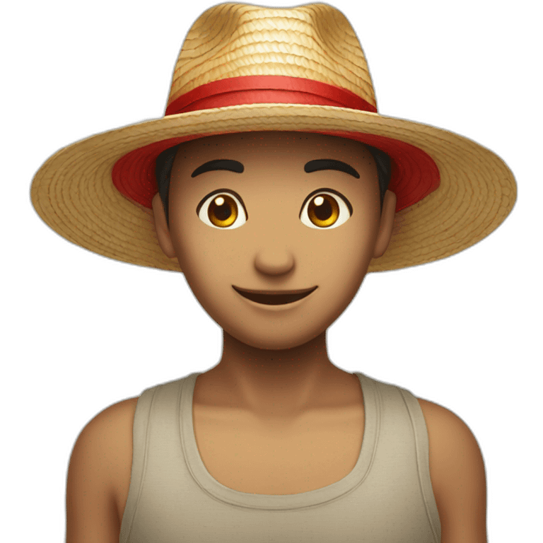 straw hat red line emoji