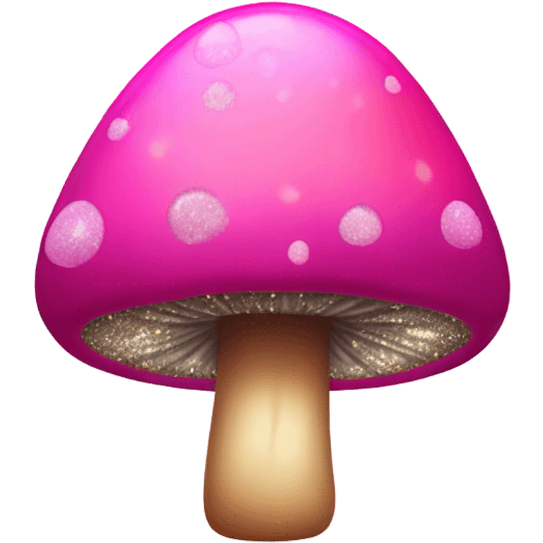 Pink ombre mushroom with glitter  emoji