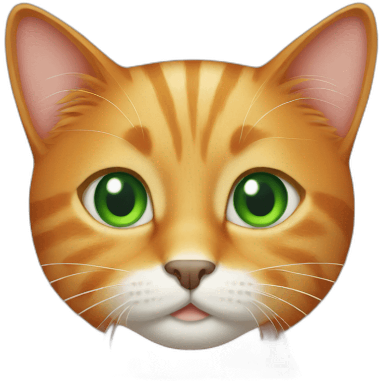 Ginger cat with green eyes emoji