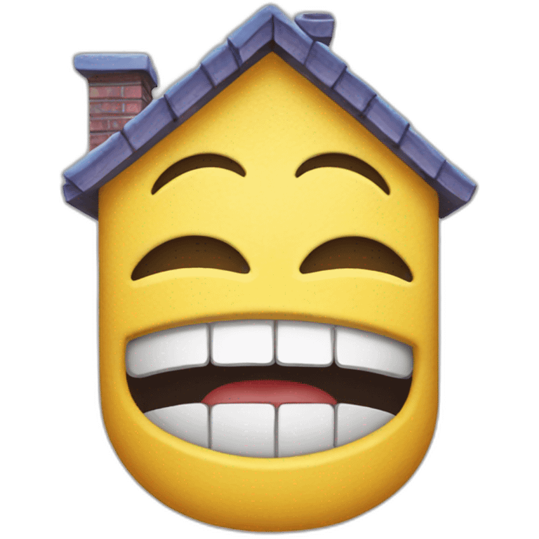 happy house face eyes mouth emoji