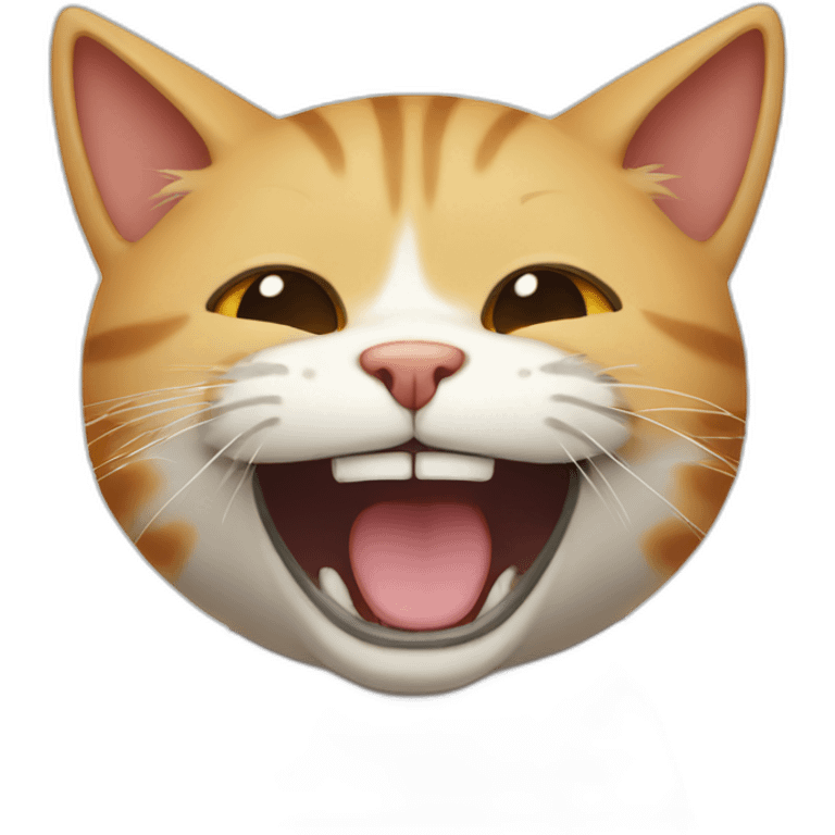 Smiling cat and crying gog emoji