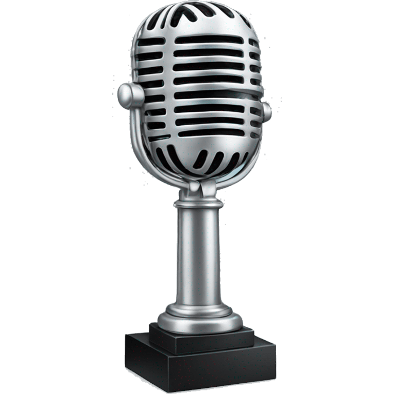 Glass microphone trophy  emoji