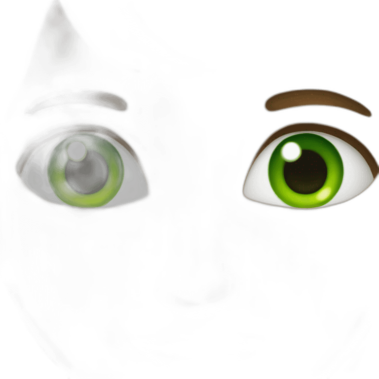 two round green eyes  emoji