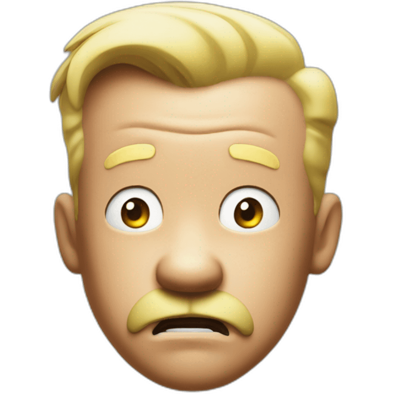 Tintin face angry emoji