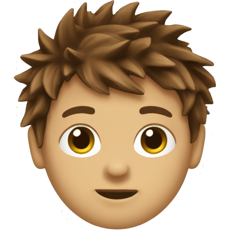 create an emoji of a little boy with spiked brown hair wakeboard emoji