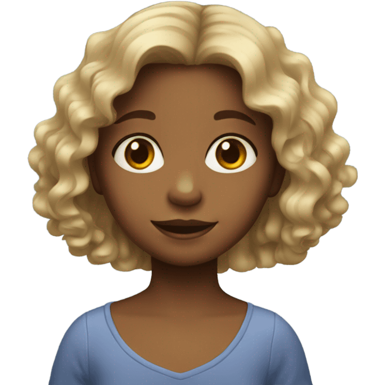 Little girl with wavy hair emoji