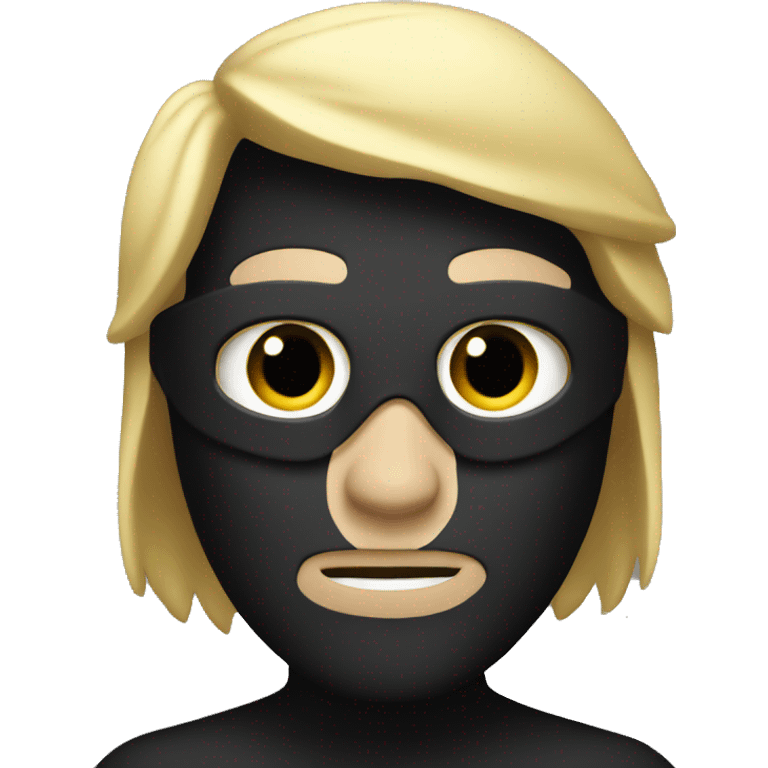 Thief with blond hair and a black mask on the eyes emoji