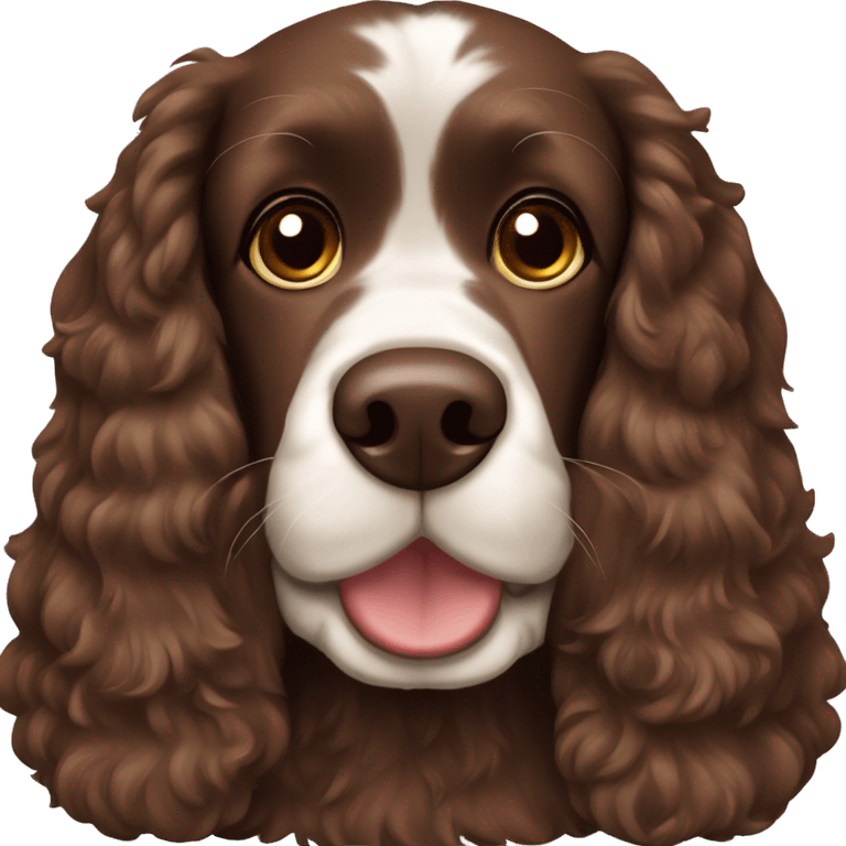 Chocolate brown cocker spaniel  emoji