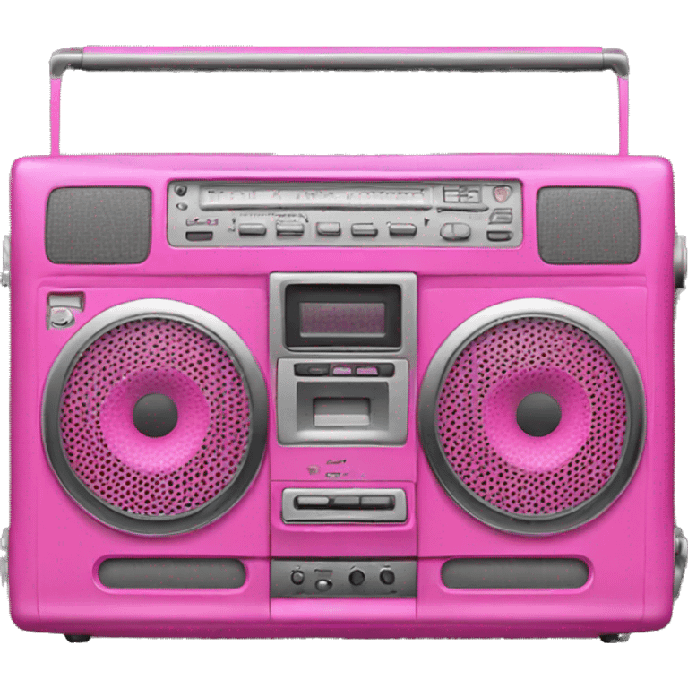 Pink boombox emoji