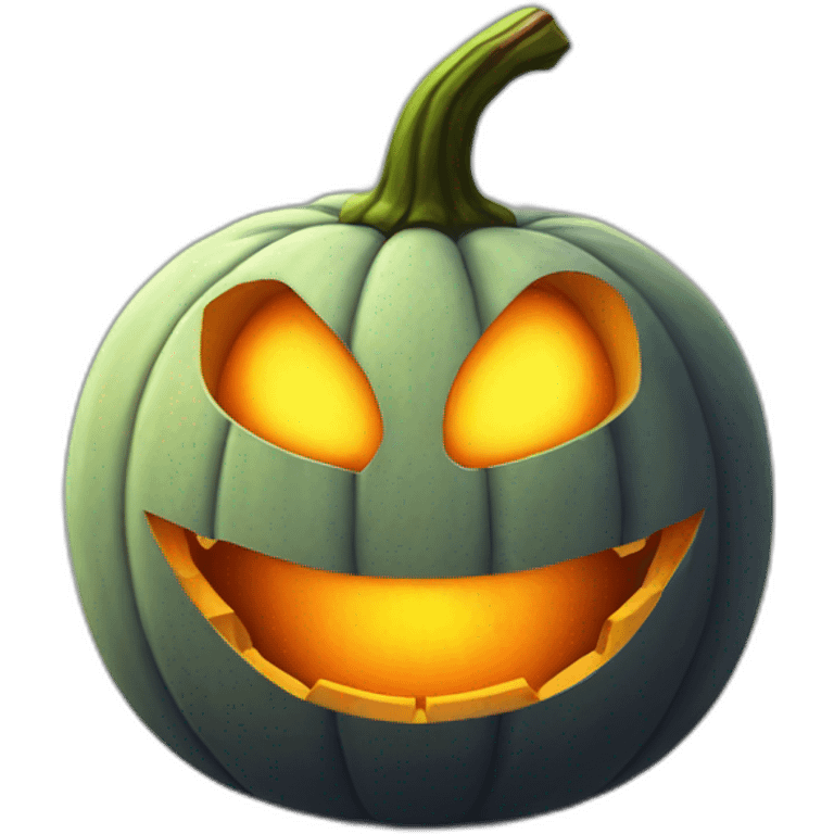 spooky pumpkin tennis ball emoji