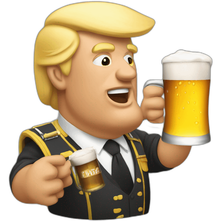 Trump Drinking a beer  emoji