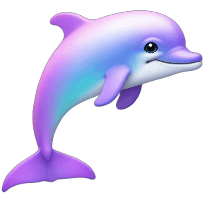 Pastel gradient hue dolphin emoji