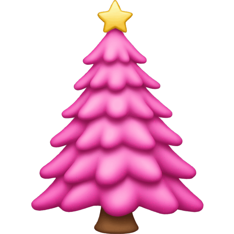 Pink Christmas tree emoji