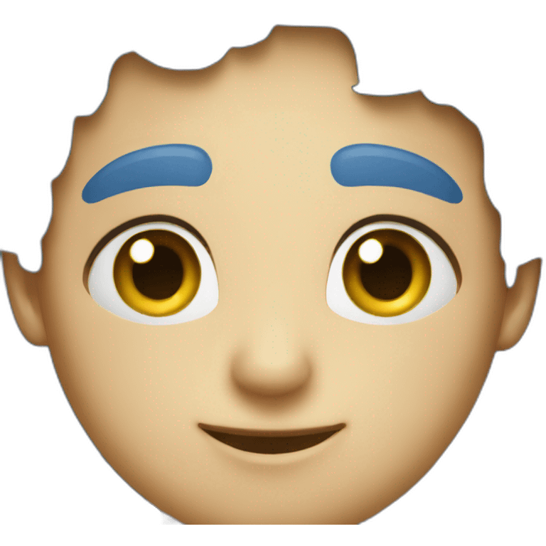 Chat bleu emoji