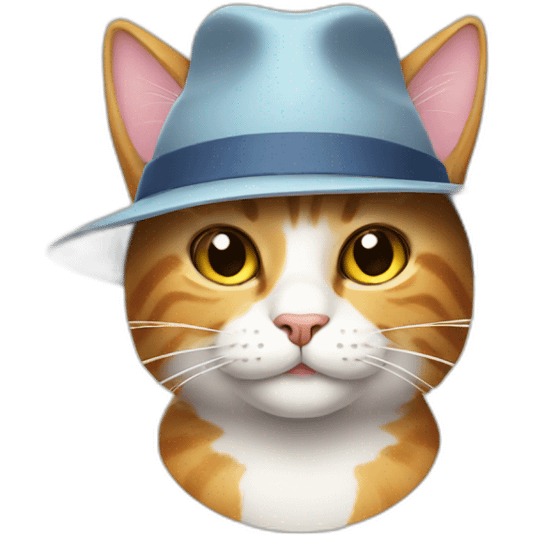 cat wearing hat emoji