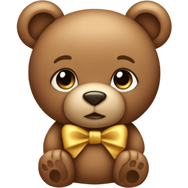 Teddy bear with bow on his head emoji