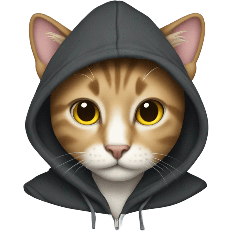 Create a cat with a hoodie emoji