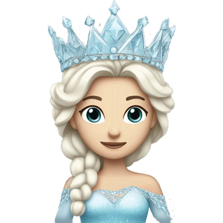 ice Princess wearing crown emoji