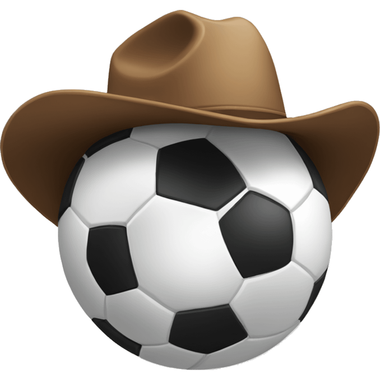 soccerball with cowboy hat emoji