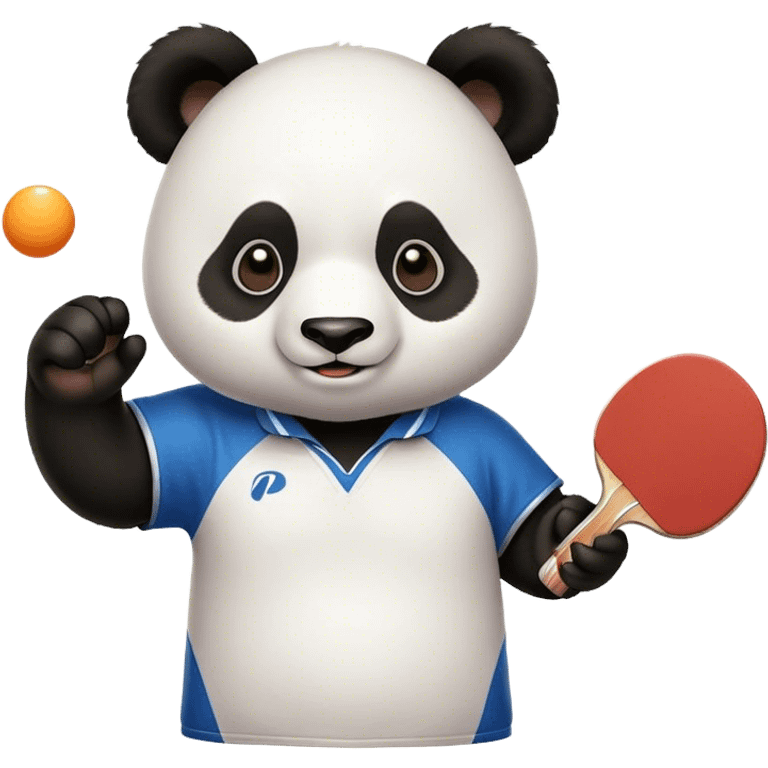 a cute panda play table tennis emoji