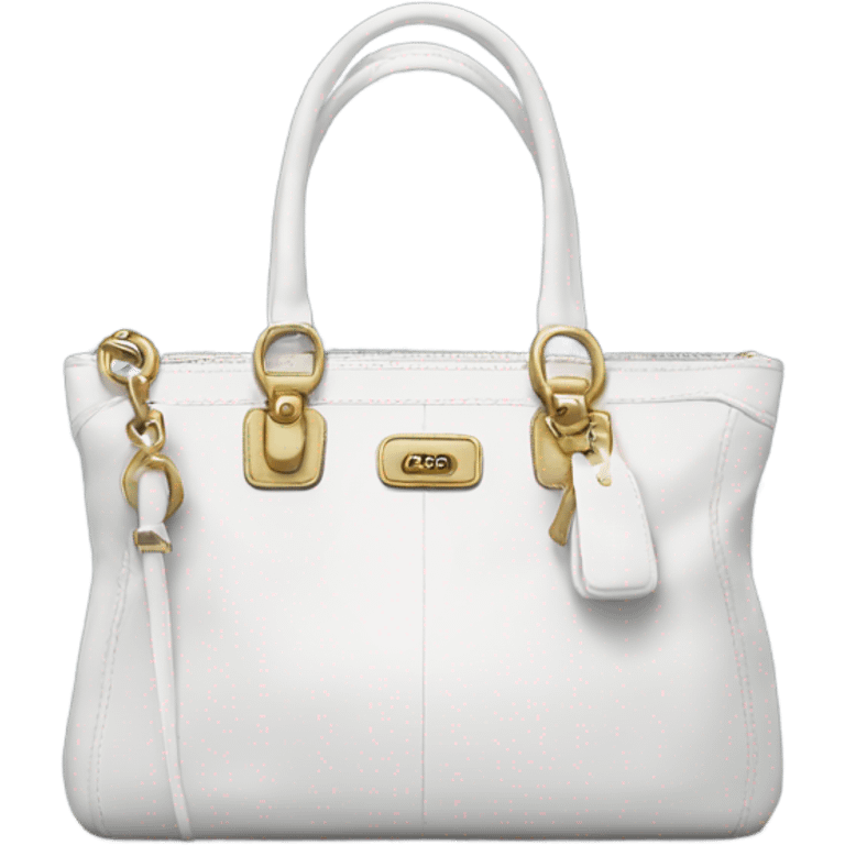 White coach tabby purse emoji