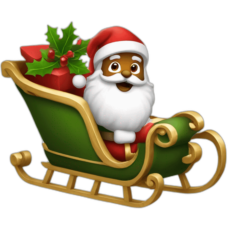 sleigh santa emoji