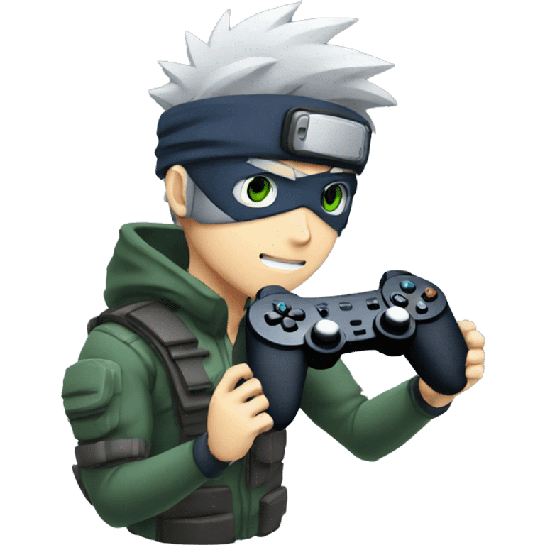 Kakashi taking game controller  emoji