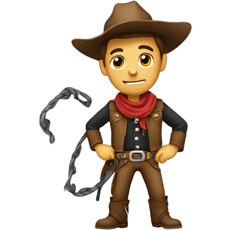 Cowboy cracking a whip  emoji