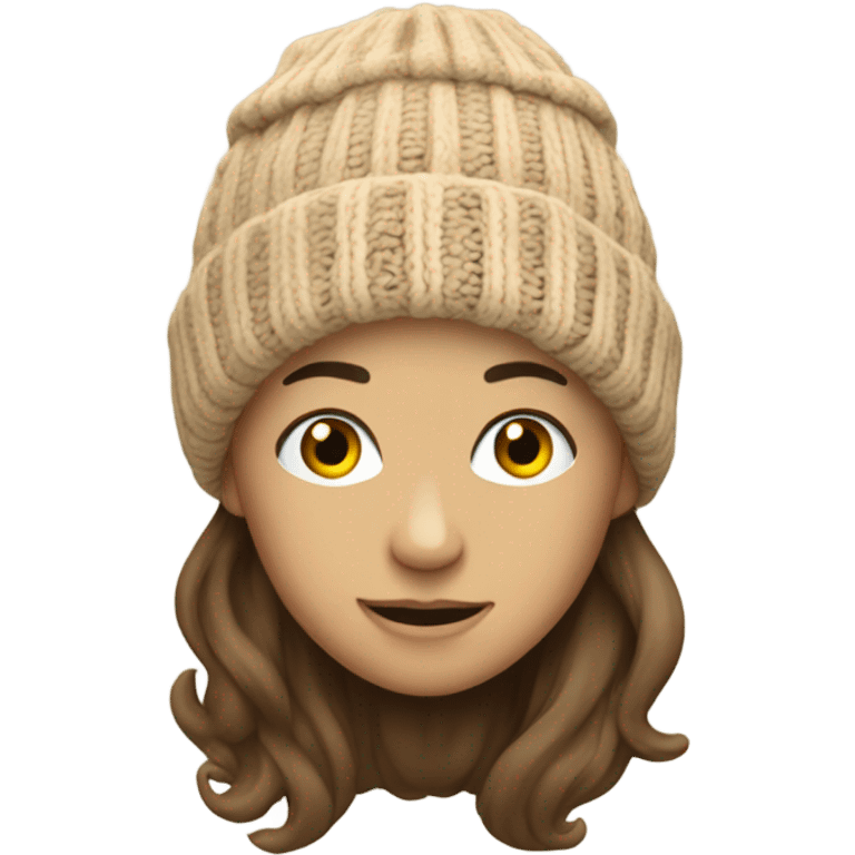 Beige beanie emoji