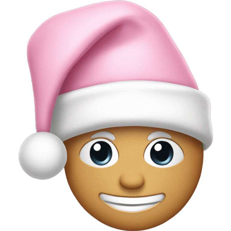 light pink santa hat emoji