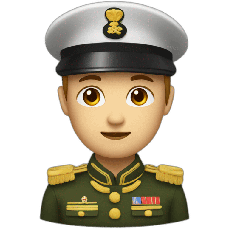 Militaire roux noir chinois  emoji