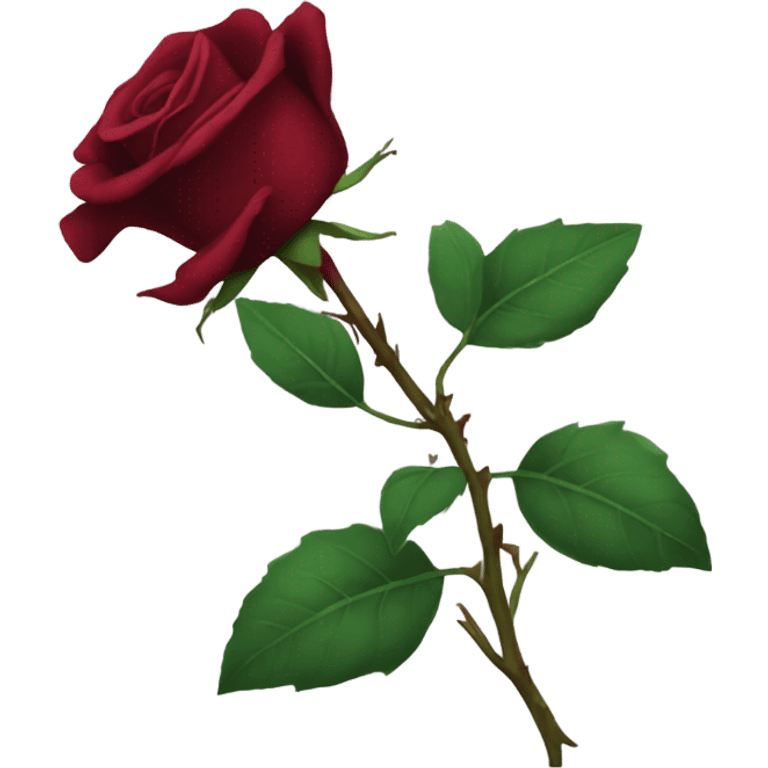 Dark red rose emoji