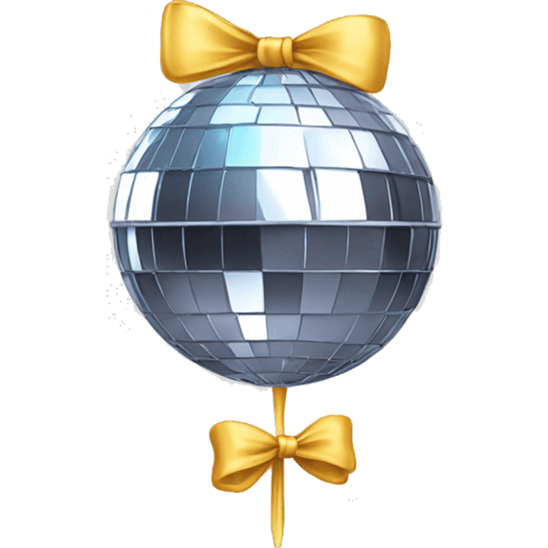 Disco ball with bow emoji