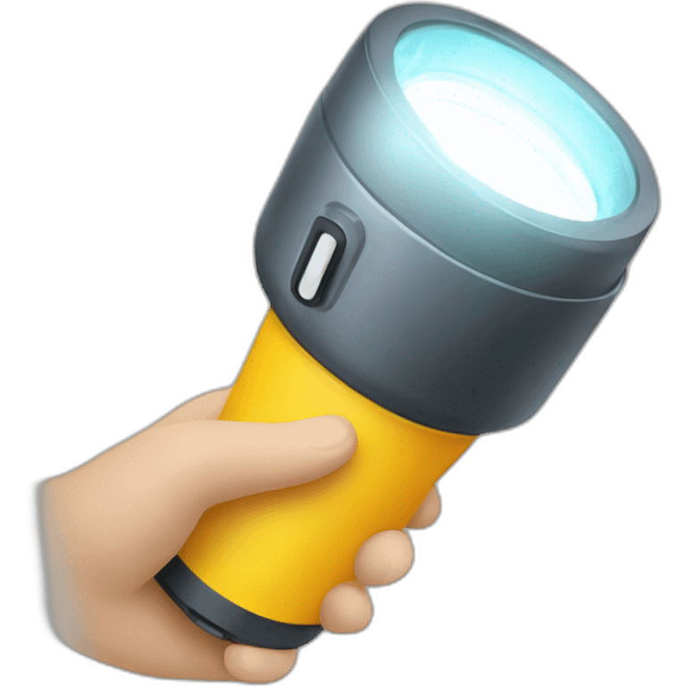 Flashlight in hand emoji