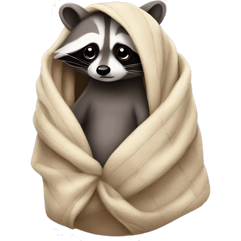 RACCOON IN A BLANKET emoji