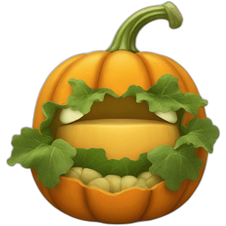 Vegetable pumpkin  emoji