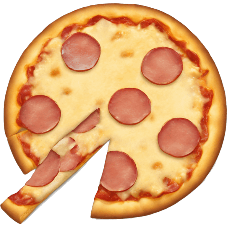 Pizza de jamón y queso tostada emoji