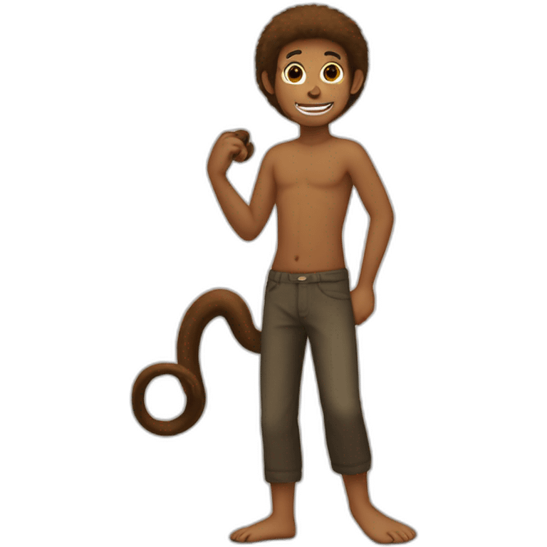 Human with a Monkey tail emoji