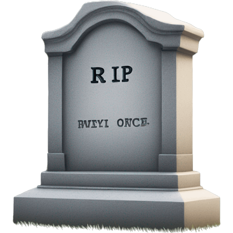 Tombstone that says RIP Officer emoji