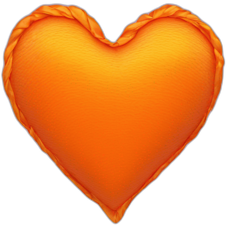 orange heart in silk emoji