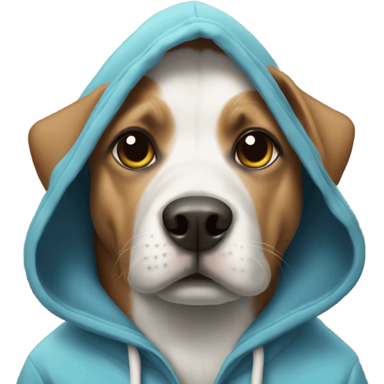 Dog wearing a hoodie  emoji