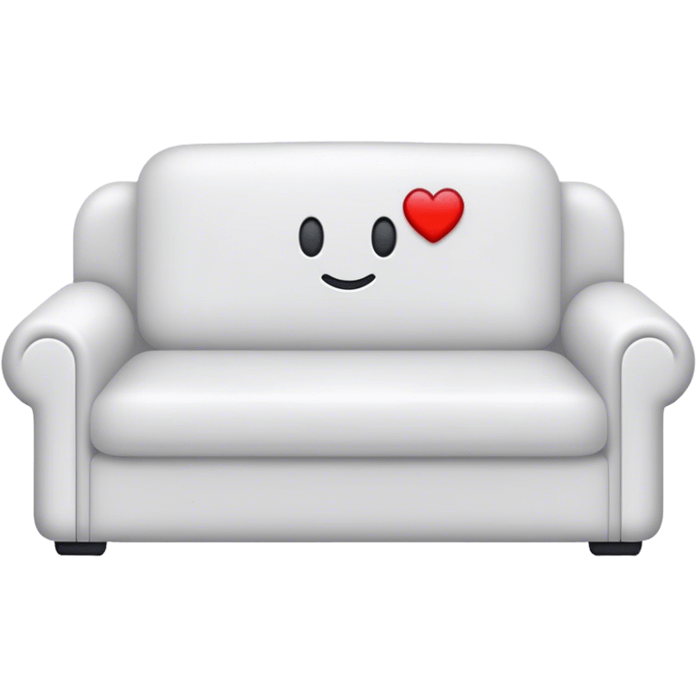 an iPhone big as the couch on a white couch emoji