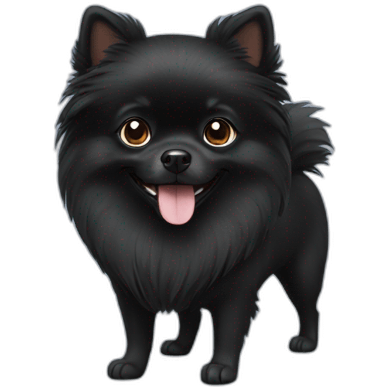 Black Pomeranian emoji