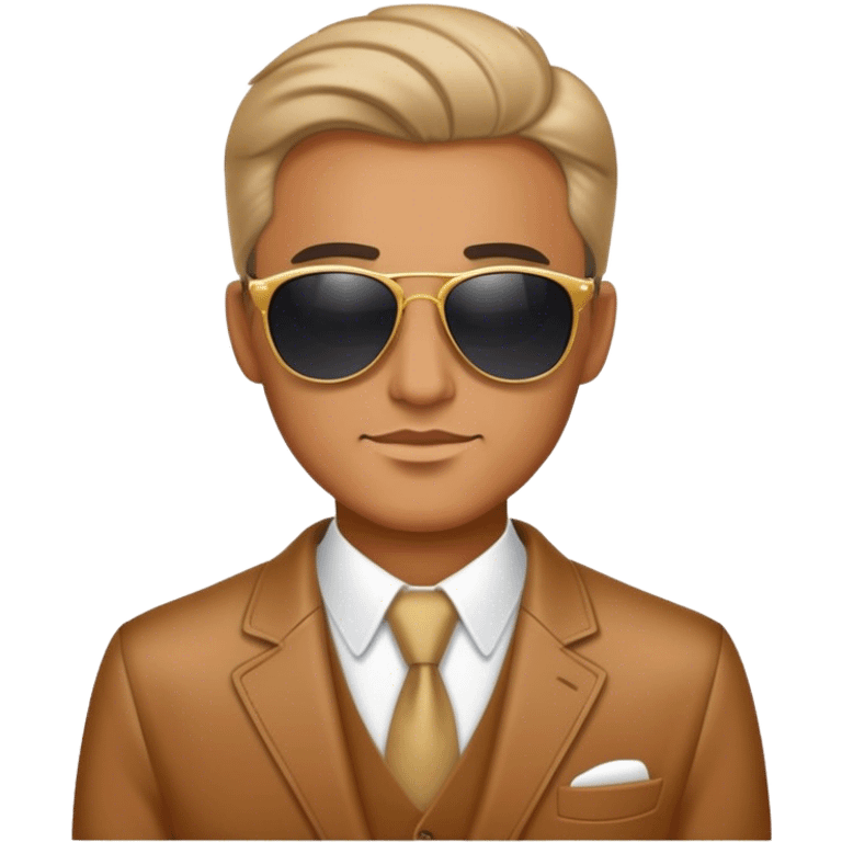 happy cool rich man in suglasses emoji