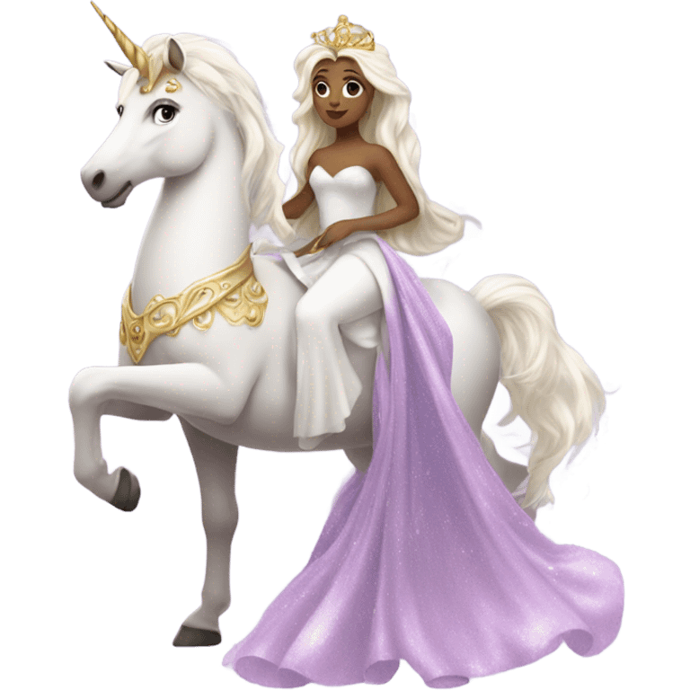 Princess riding a unicorn  emoji