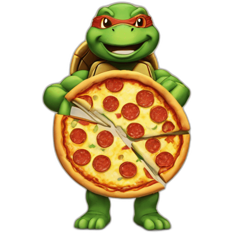 Ninja turtle pizza emoji