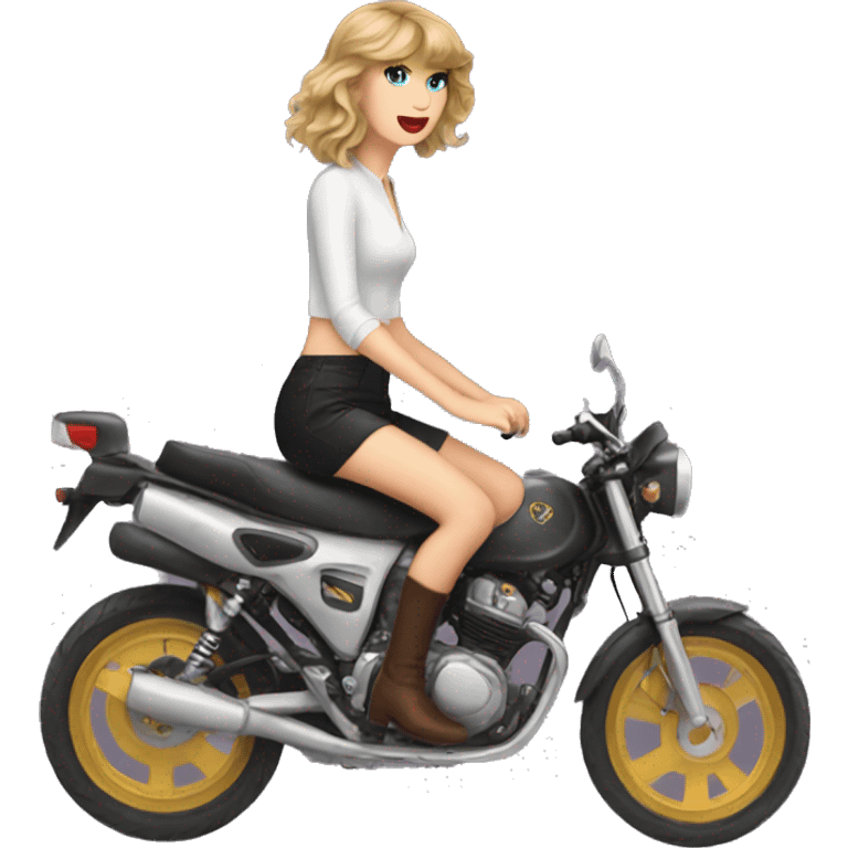 Taylor swift riding a cat emoji