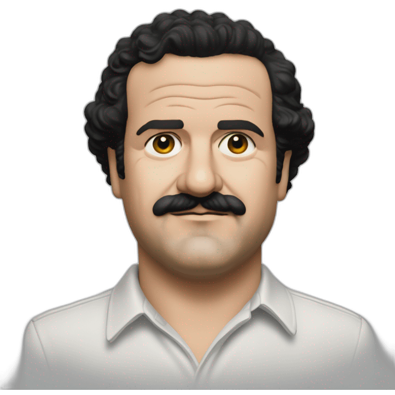 Pablo escobar à coter de Emmanuel Macron emoji